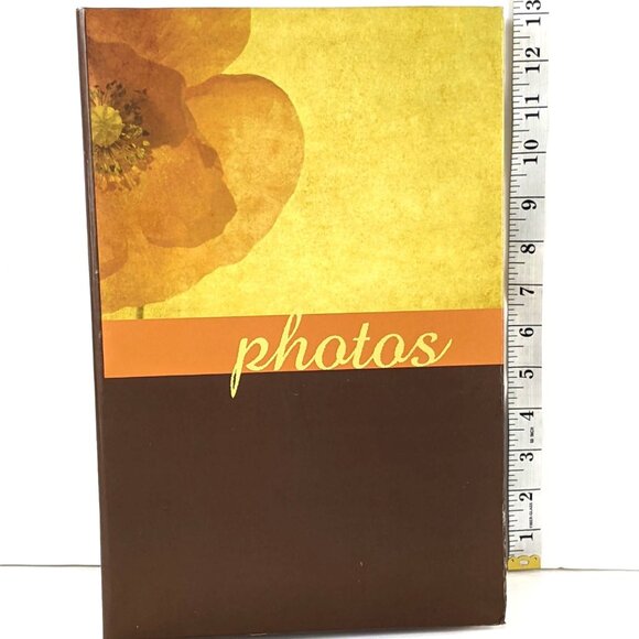 Photo Album With Yellow & Brown Floral Cover 3-Ring Binder Style Holds 4x6 Photo - Picture 3 of 7